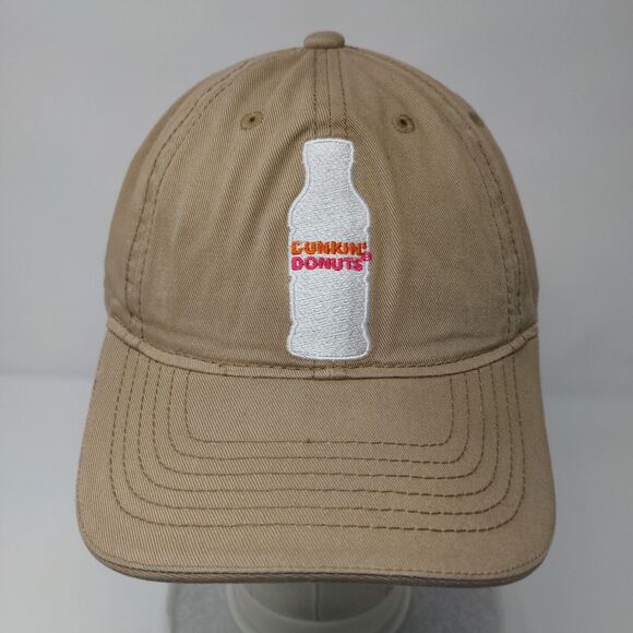 Dunkin' Donuts Slideback Hat Tan OSFA Adjustable Embroidered 6 Panel - Picture 2 of 7